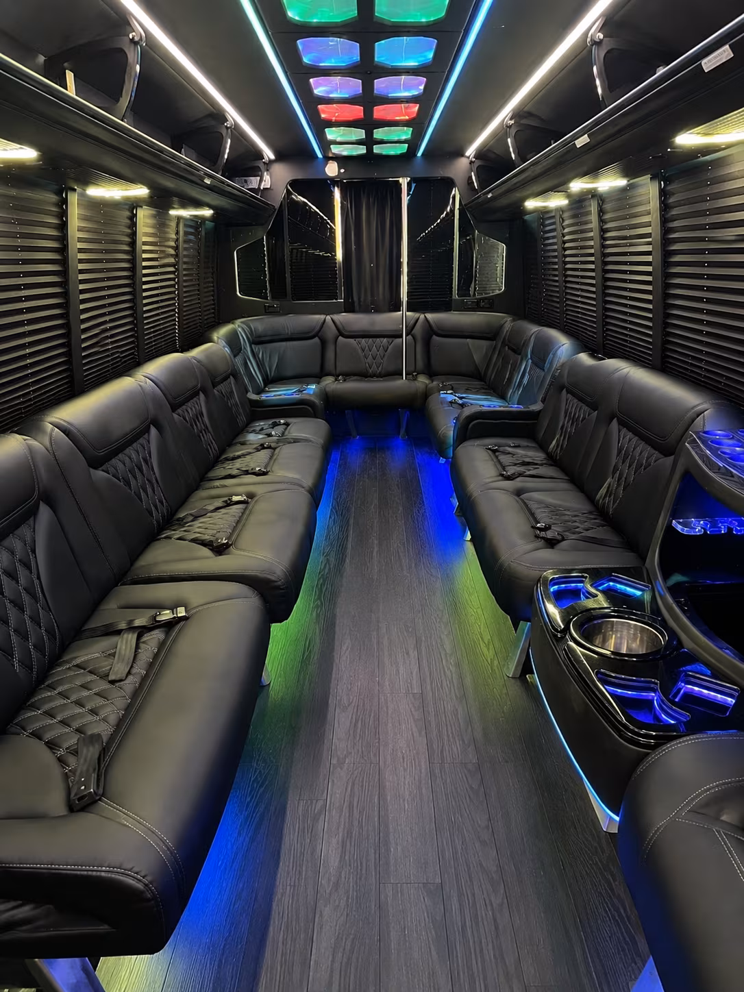 yonkers 20 passenger party bus interior