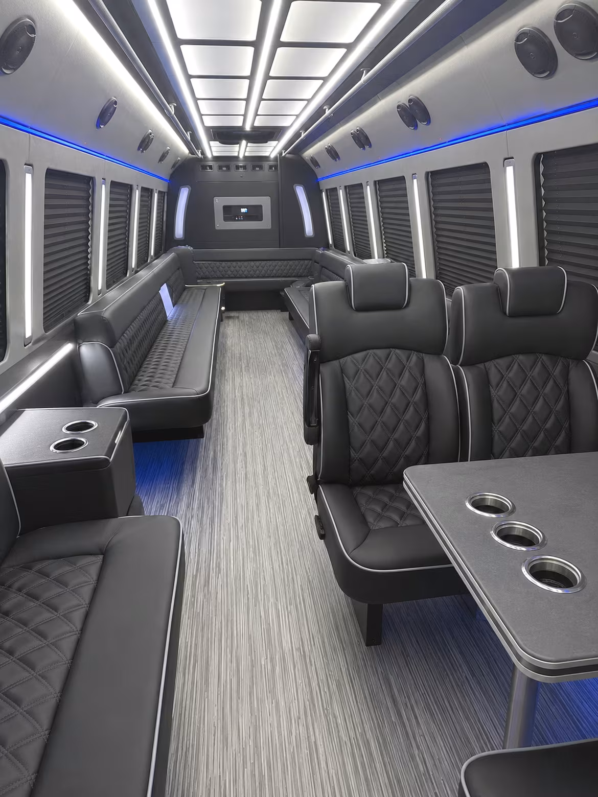 yonkers 25 passenger party bus inside