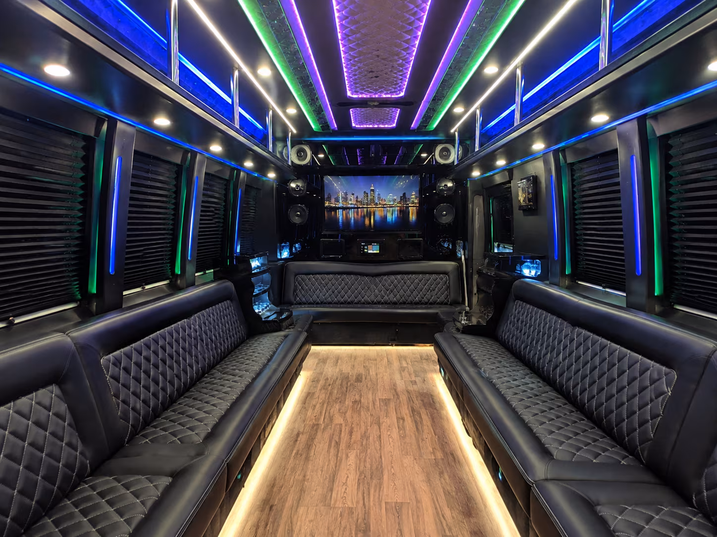 yonkers 25 passenger party bus interior
