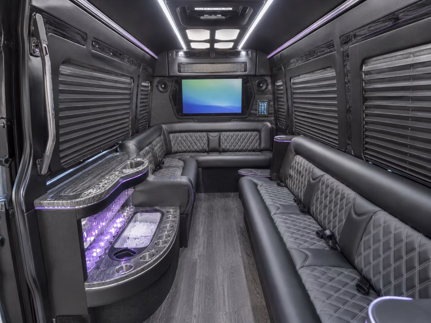 yonkers 50 passenger party bus inside
