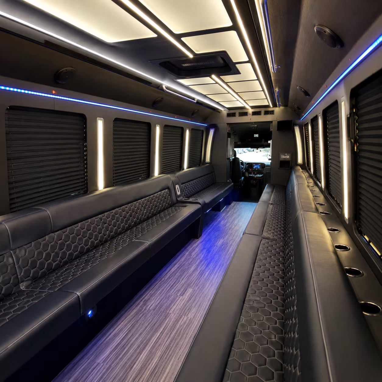 yonkers party bus rental interior